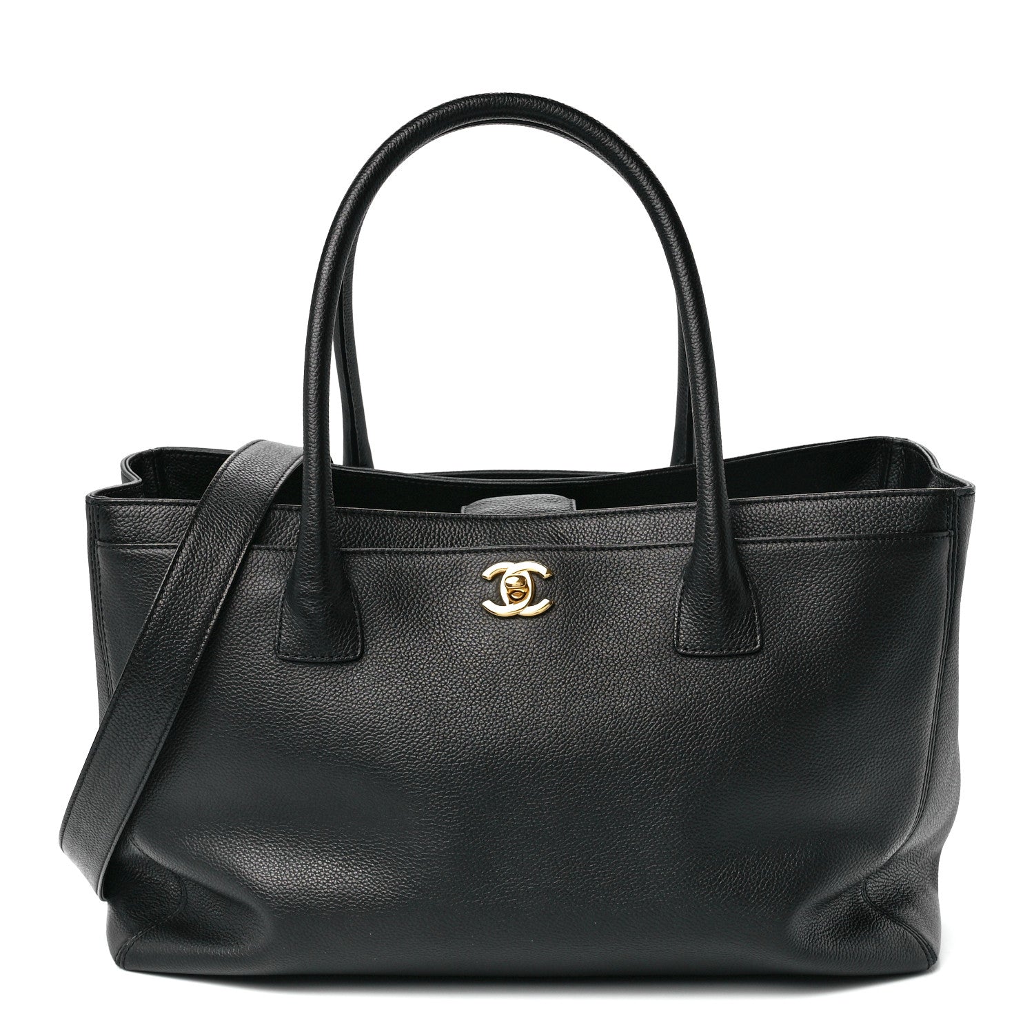 Chanel Calfskin Cerf Executive Shopper Tote Black 1 of 12