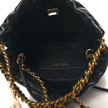 Chanel Shiny Calfskin Quilted Mini Chanel 22 Black 5 of 11