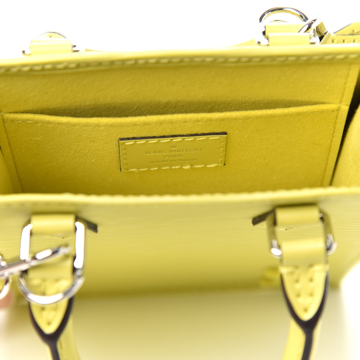 Epi Petit Sac Plat Yellow Citron