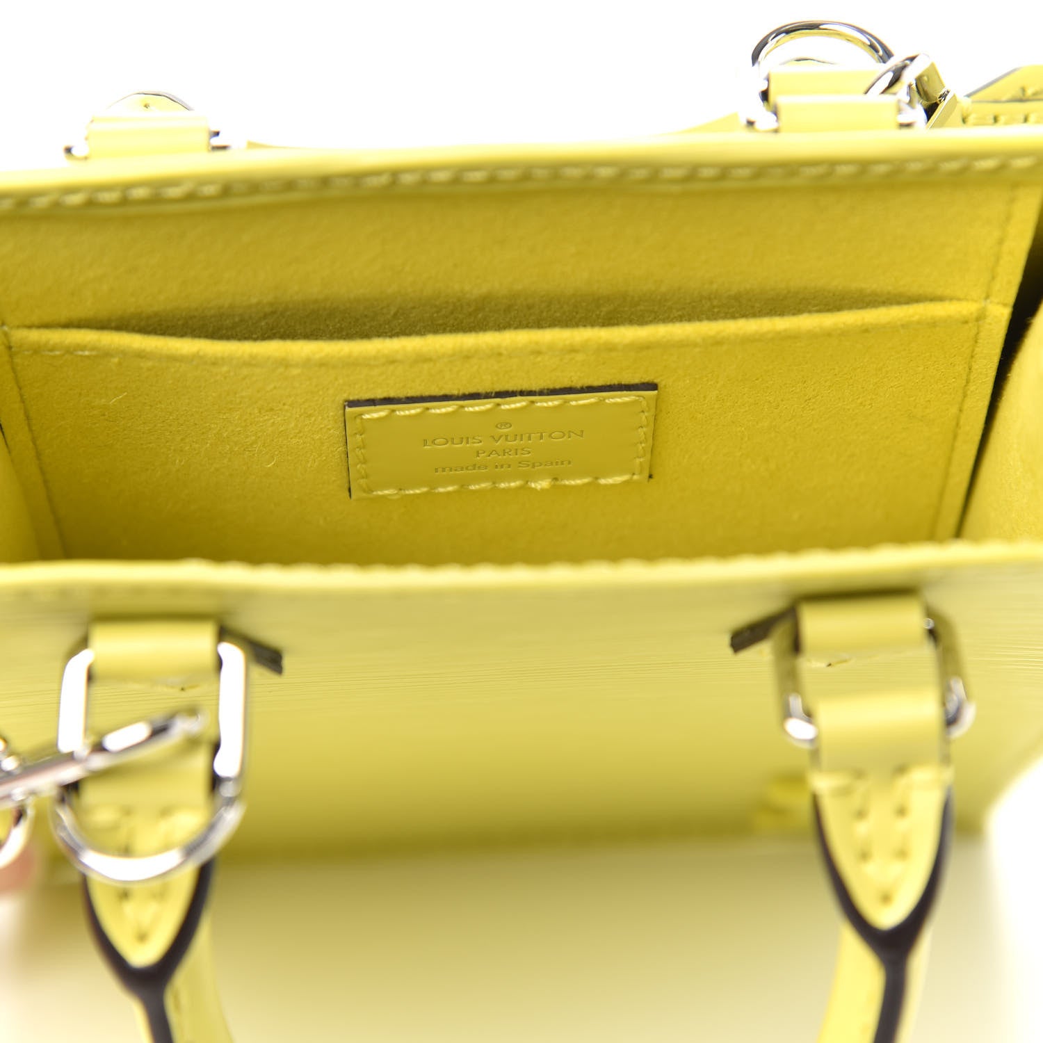 Louis Vuitton Epi Petit Sac Plat Yellow Citron 6 of 9