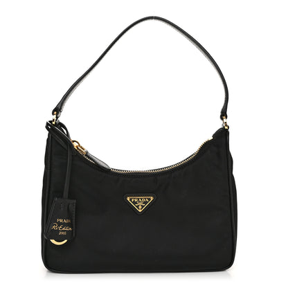 Prada Tessuto Nylon Saffiano Mini Re-Edition 2005 Bag Black 1 of 12