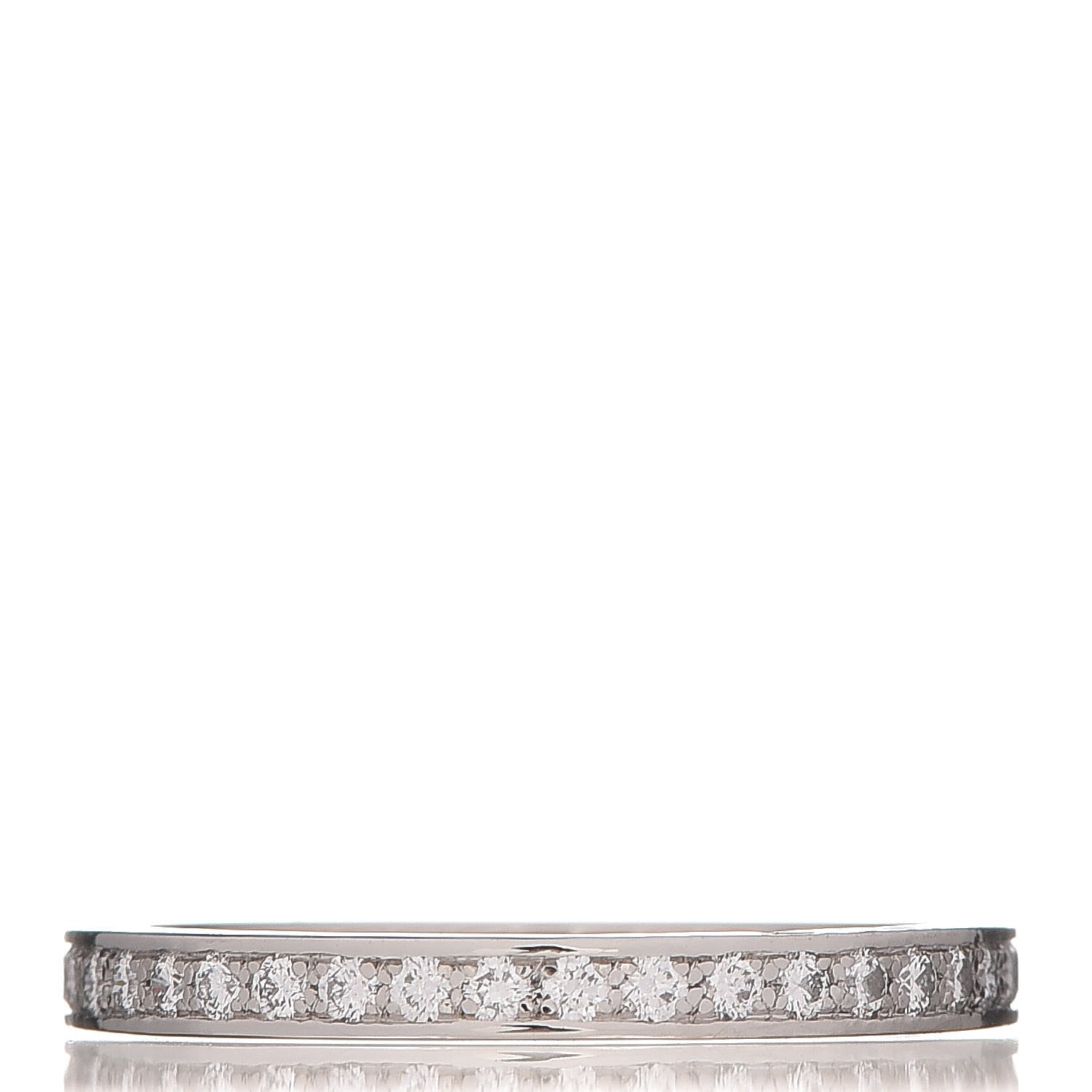 Van Cleef & Arpels Platinum Diamond 2.1mm Romance Wedding Band Ring 49 4.75 3 of 5