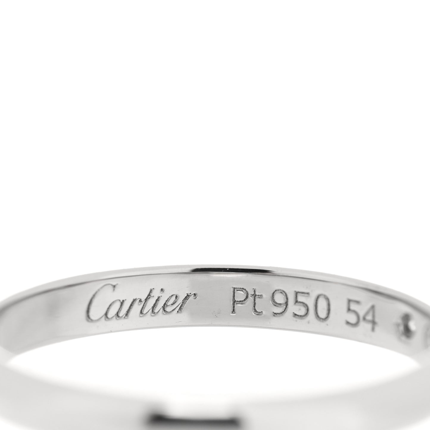 Platinum Diamond 2.6mm 1895 Wedding Band Ring 54 6.75