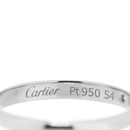Cartier Platinum Diamond 2.6mm 1895 Wedding Band Ring 54 6.75 4 of 4