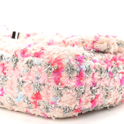 Chanel Tweed Quilted Mini Rectangular Flap Light Pink Silver Blue 10 of 10