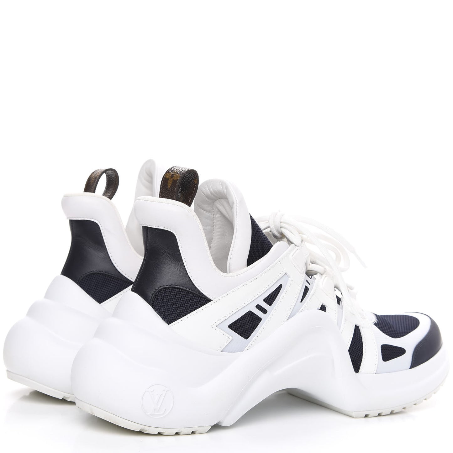 Calfskin Technical Nylon LV Archlight Sneakers 42 Marine