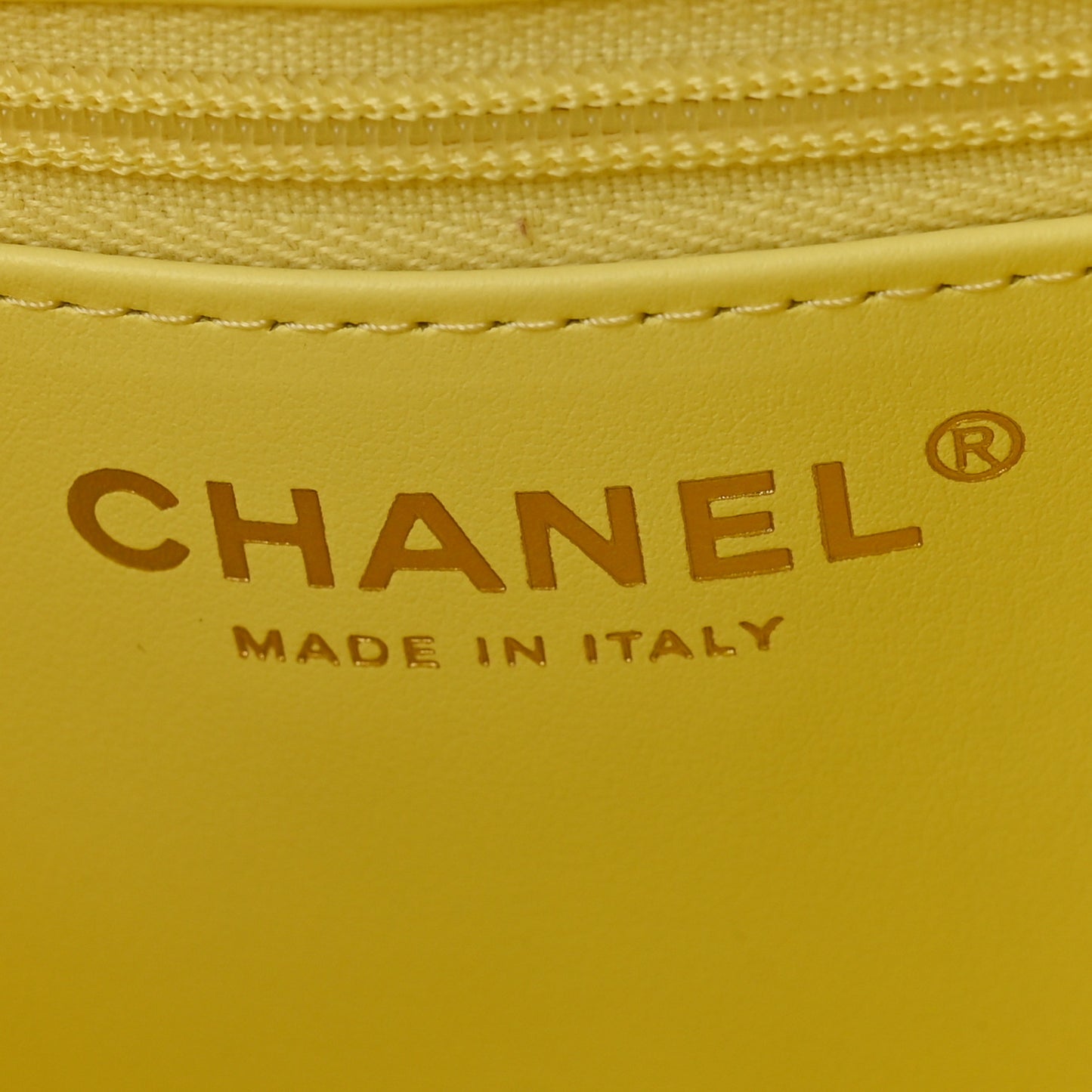 Shiny Aged Calfskin Quilted Nano Kelly Shopper Light Yellow