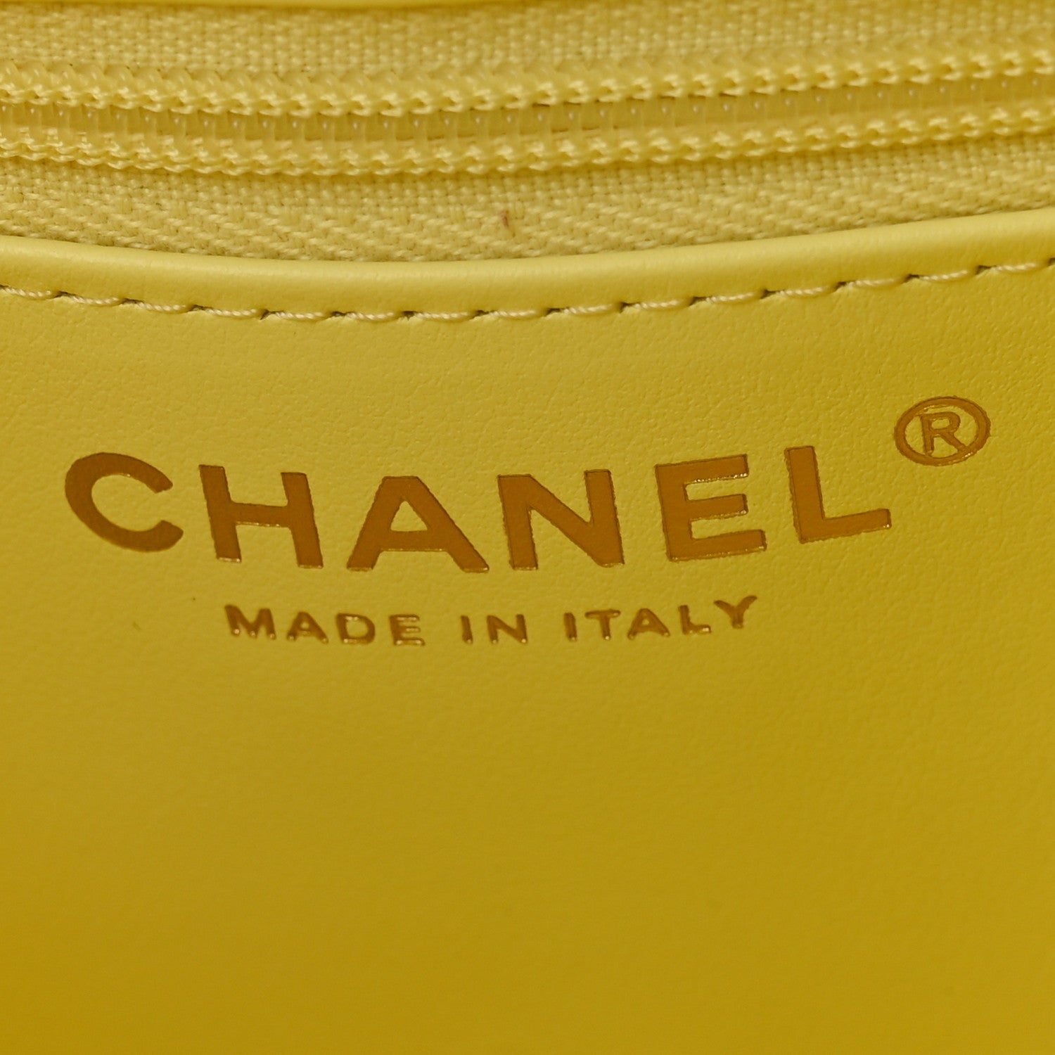 Chanel Shiny Aged Calfskin Quilted Nano Kelly Shopper Light Yellow 6 of 11
