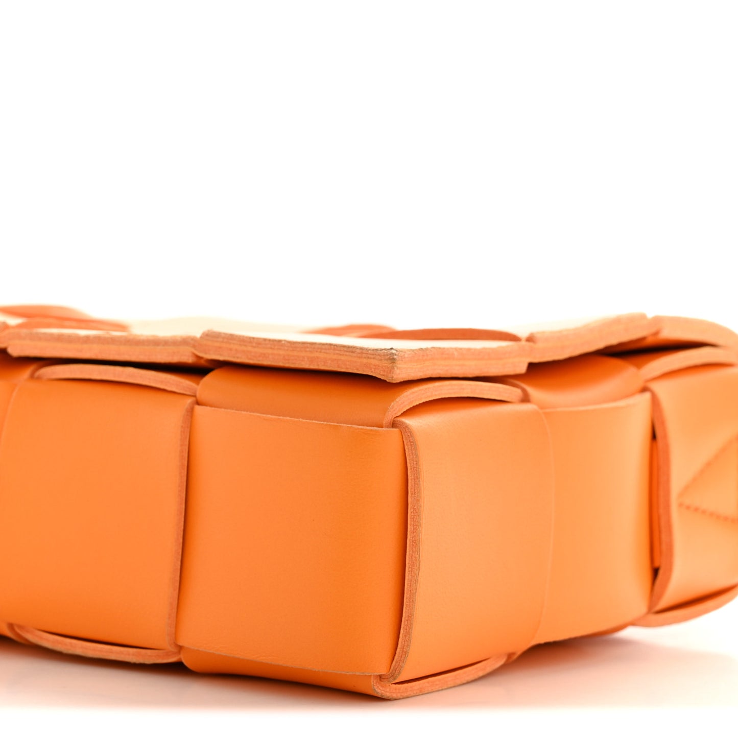 Nappa Maxi Intreccio Cassette Bag Tangerine