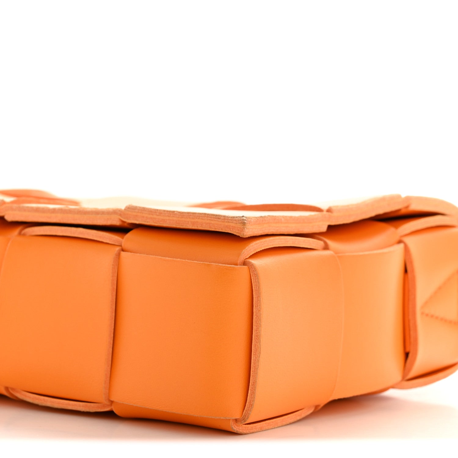 Bottega Veneta Nappa Maxi Intreccio Cassette Bag Tangerine 11 of 12