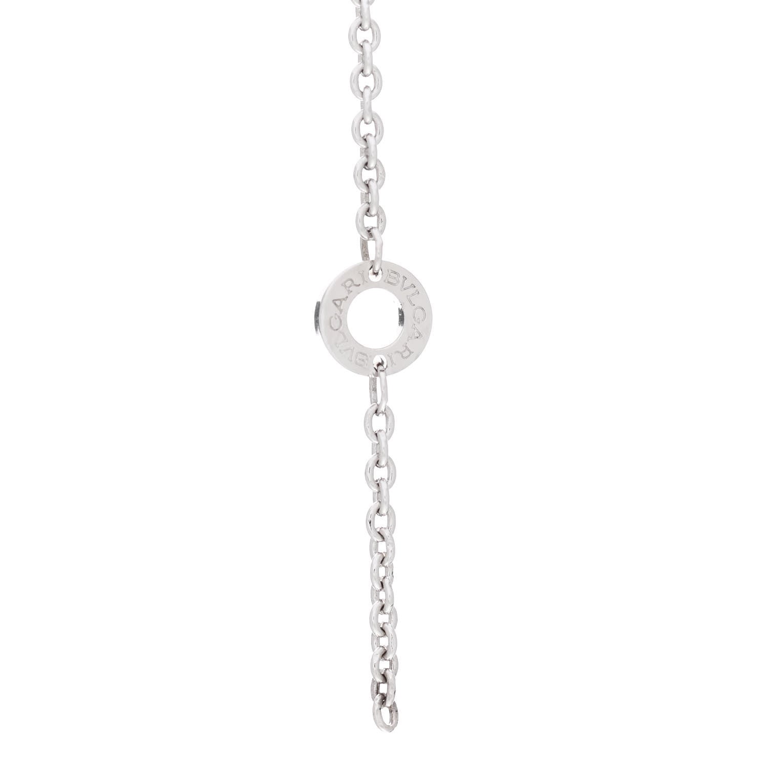 Bulgari 18K White Gold Parentesi Pendant Necklace 6 of 7
