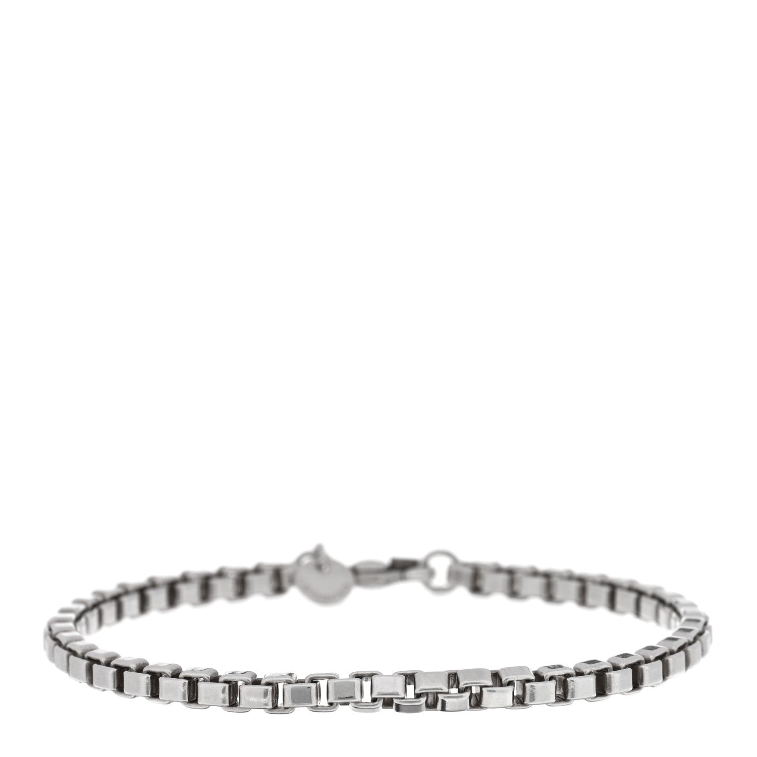 Tiffany Sterling Silver 4mm Venetian Link Bracelet 1 of 4