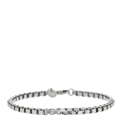 Tiffany Sterling Silver 4mm Venetian Link Bracelet 1 of 4