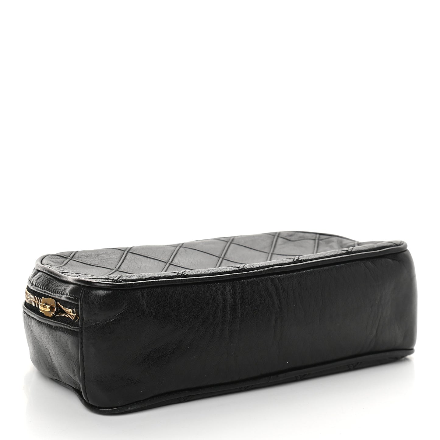 Lambskin Quilted Camera Case Black