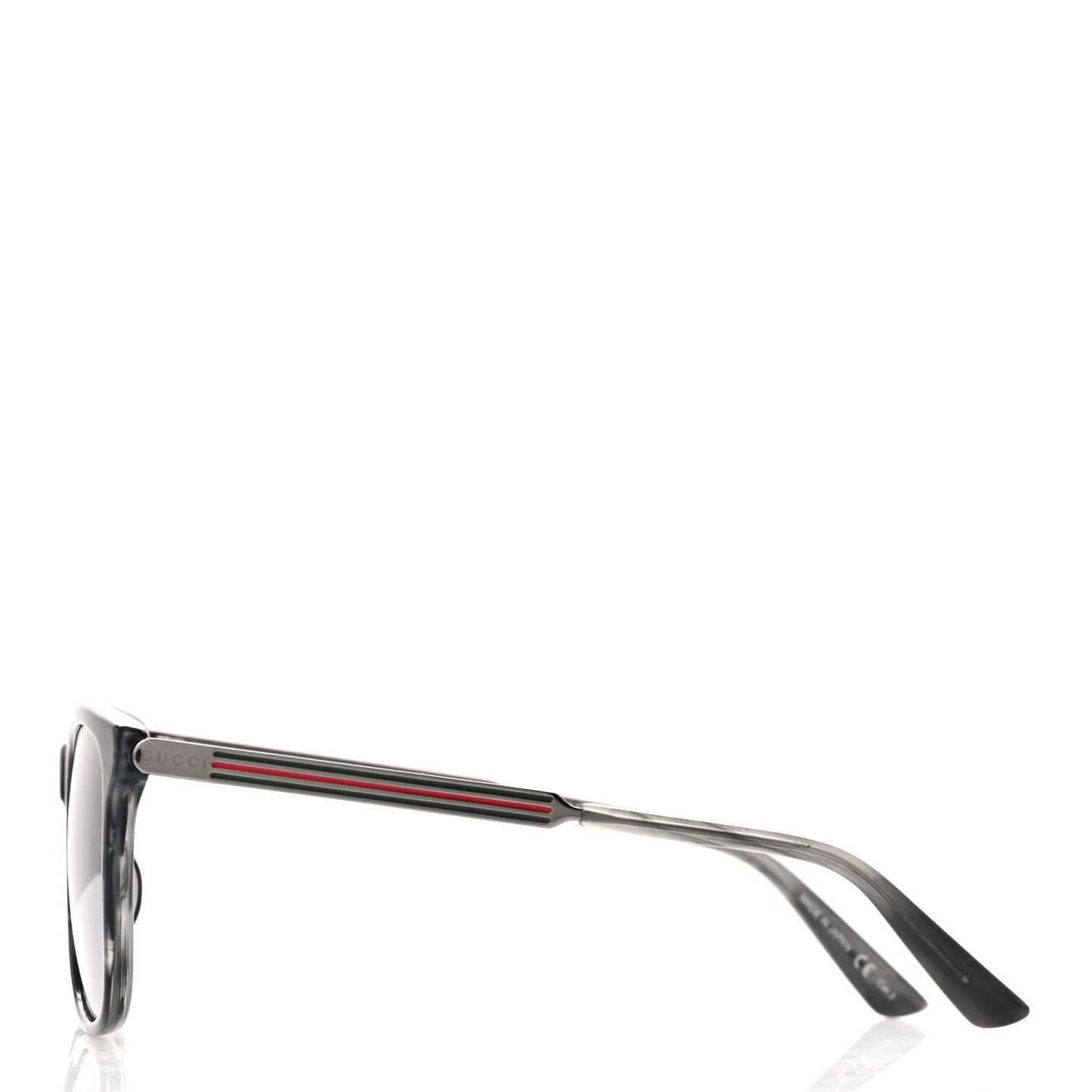 Acetate Square Frame Web Sunglasses GG0078SK Black