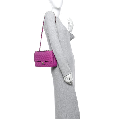 Chanel Caviar Quilted Medium Double Flap Purple 2 of 11