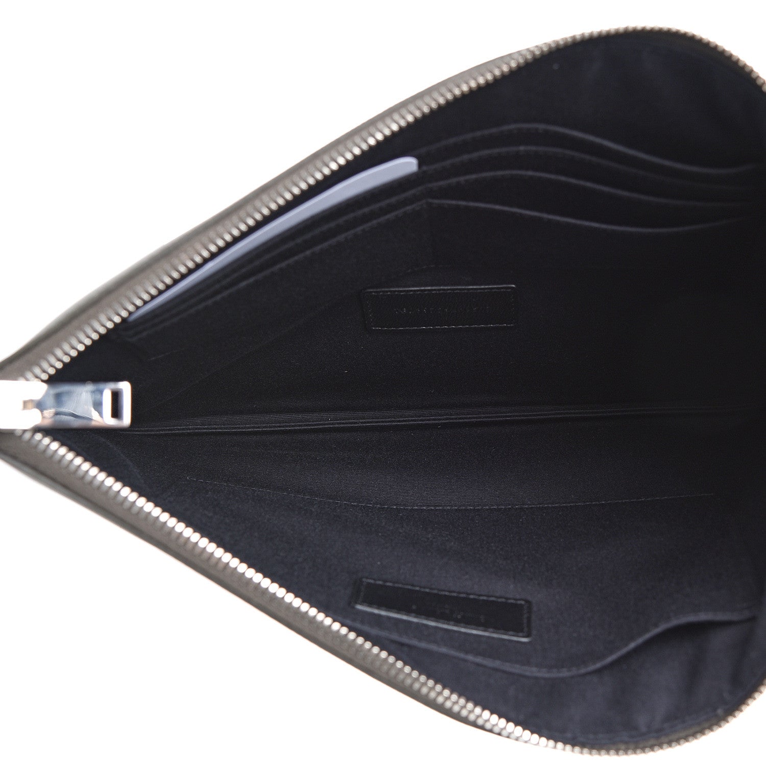 Saint Laurent Matte Grain De Poudre Zipped Document Holder Khaki 4 of 7