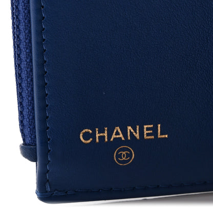 Chanel Goatskin Quilted Chanel 19 Small Flap Wallet  Blue 8 of 13