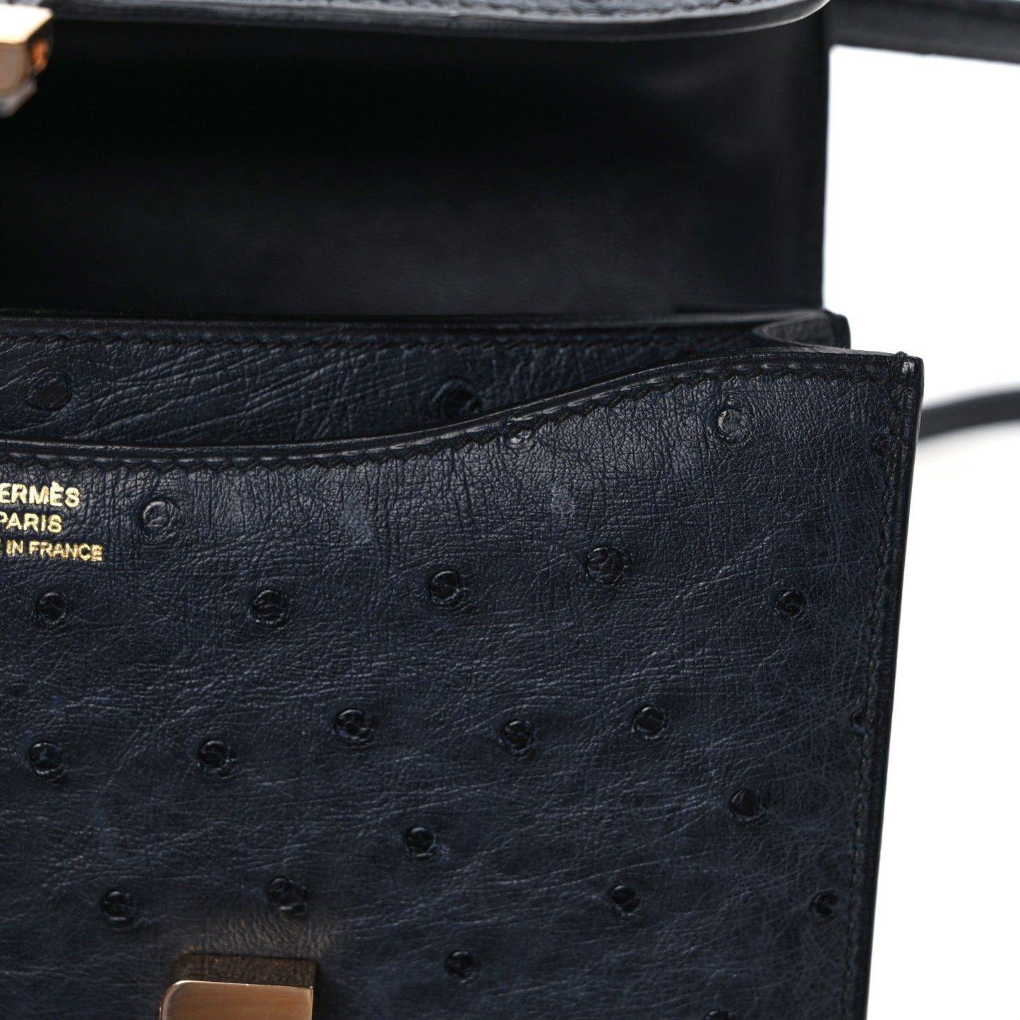Ostrich Constance 18 Bleu Indigo