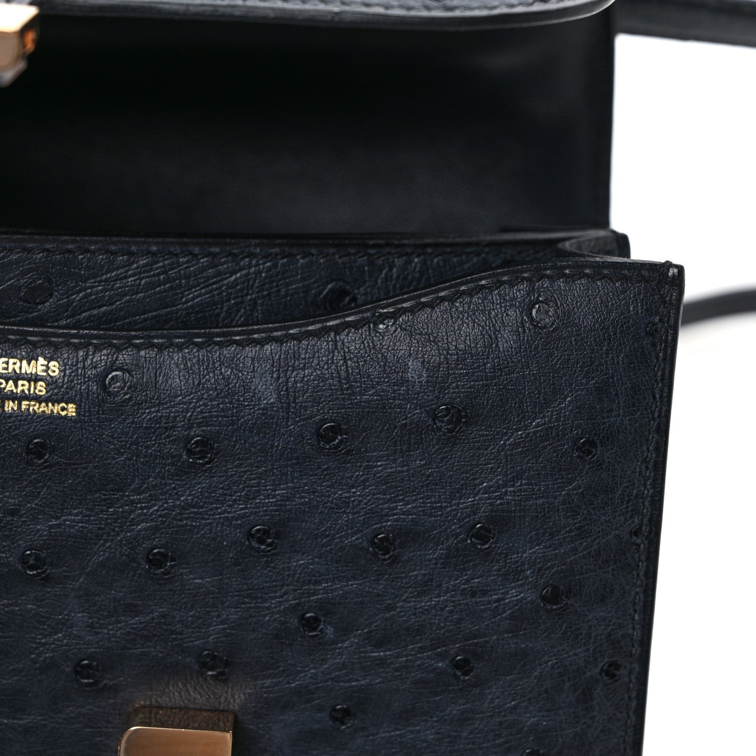 Hermes Ostrich Constance 18 Bleu Indigo 9 of 13