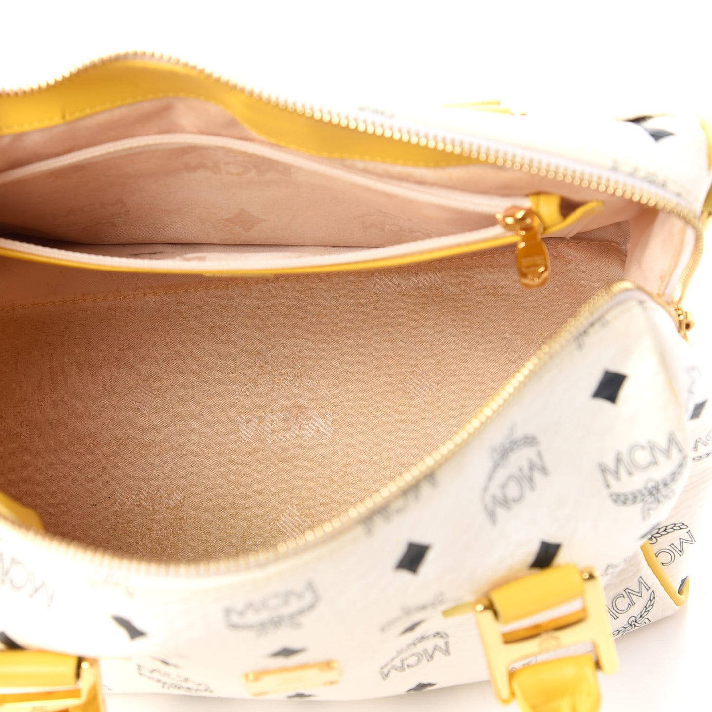 Visetos Boston Satchel White Yellow