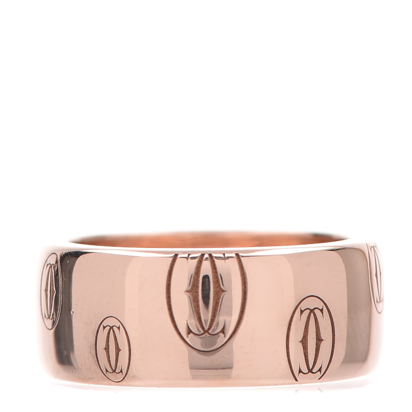 18K Pink Gold 8mm Happy Birthday Band 52 6