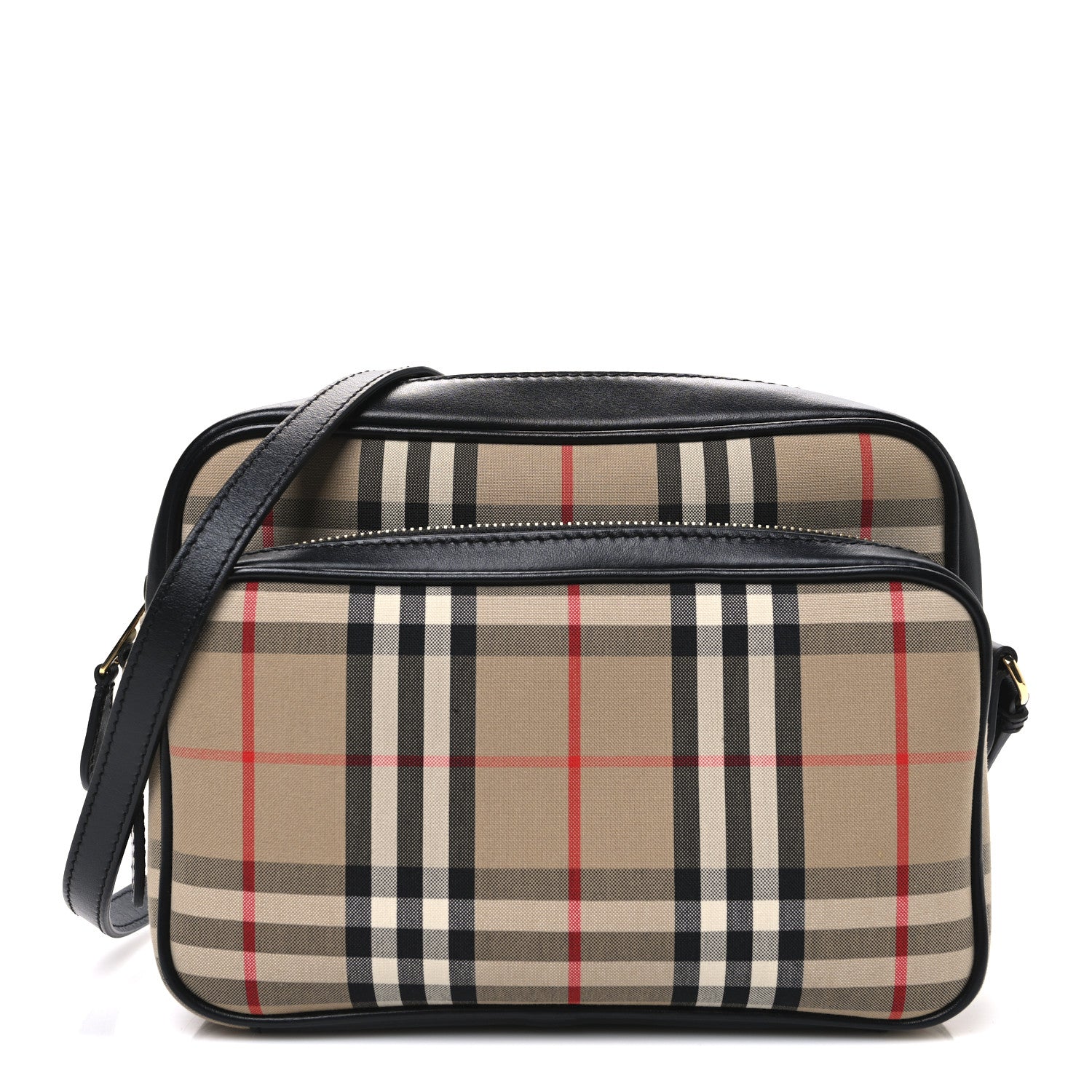 Burberry Calfskin Vintage Check Medium Camera Bag Archive Beige 1 of 10
