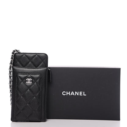 Chanel Caviar Quilted Zip Phone Case Black 7 of 7