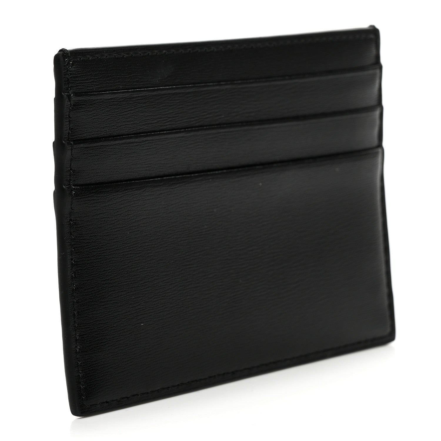 Celine Shiny Calfskin Triomphe Card Holder Black 3 of 9