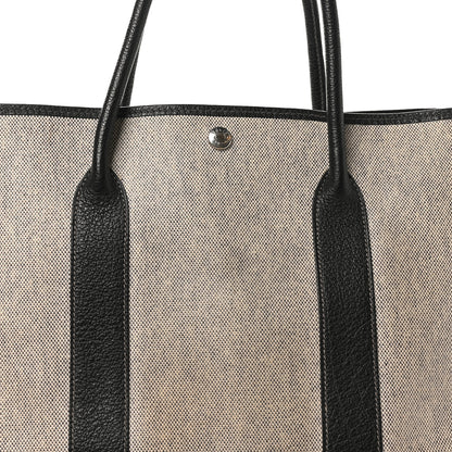 Hermes Buffle Skipper Toile Garden Party 36 MM Tote Black 7 of 10