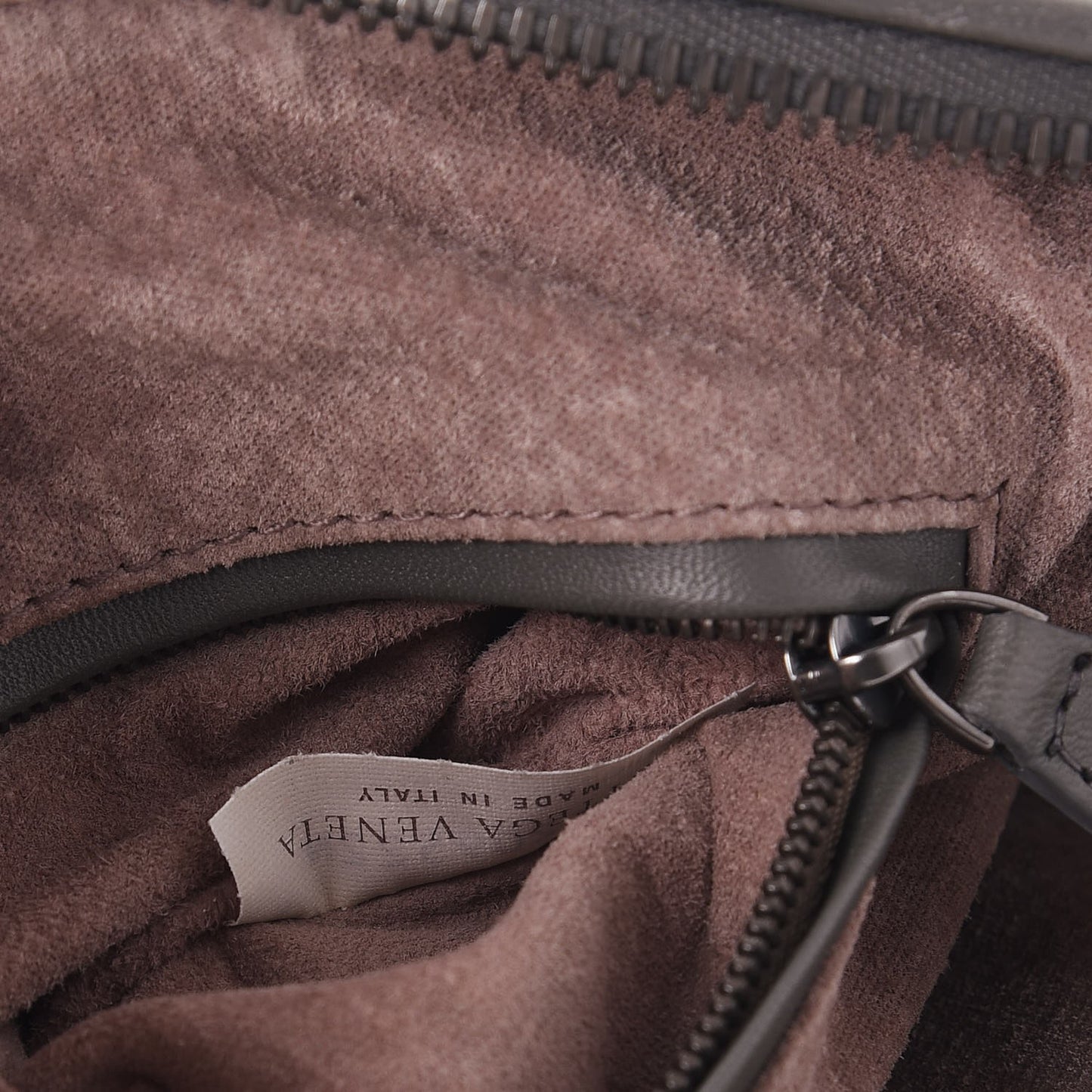 Nappa Intrecciato Pillow Crossbody Messenger Light Grey