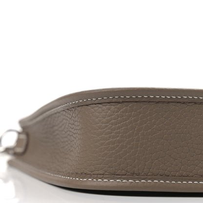 Hermes Taurillon Clemence Amazone Evelyne TPM Etoupe Bleu Indigo 8 of 9