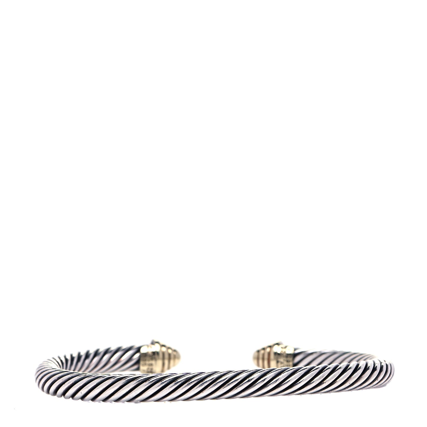 Sterling Silver 14K Yellow Gold 5mm Cable Classics Bracelet