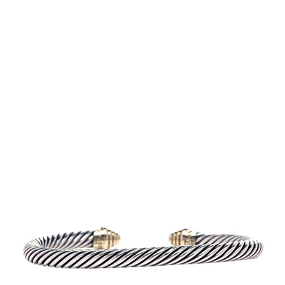 David Yurman Sterling Silver 14K Yellow Gold 5mm Cable Classics Bracelet 3 of 4