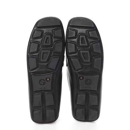 Gucci Calfskin Womens Noel Web Driver Loafers 40 Black 5 of 11