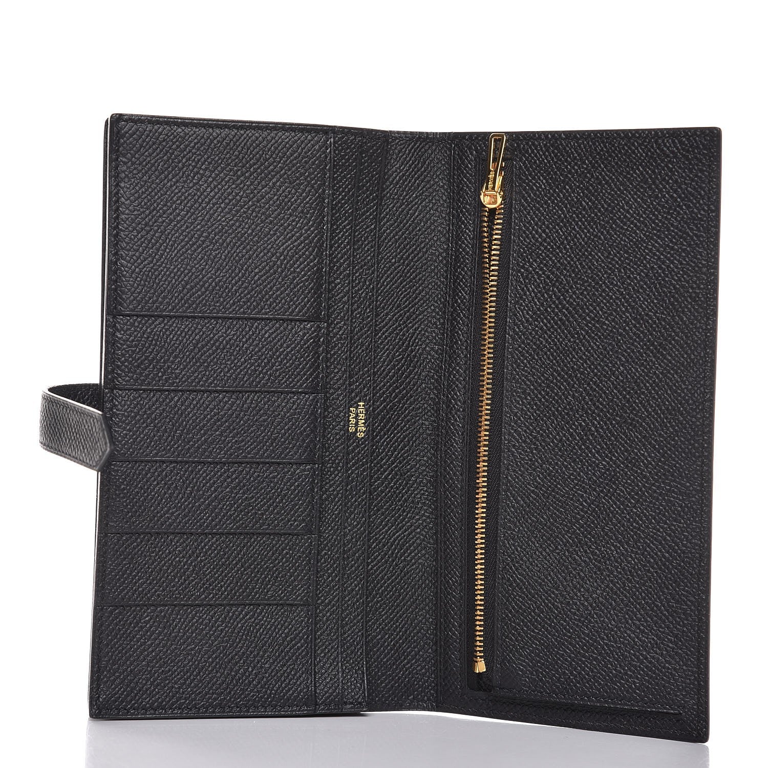 Hermes Epsom Bearn Gusset Wallet Black 5 of 8