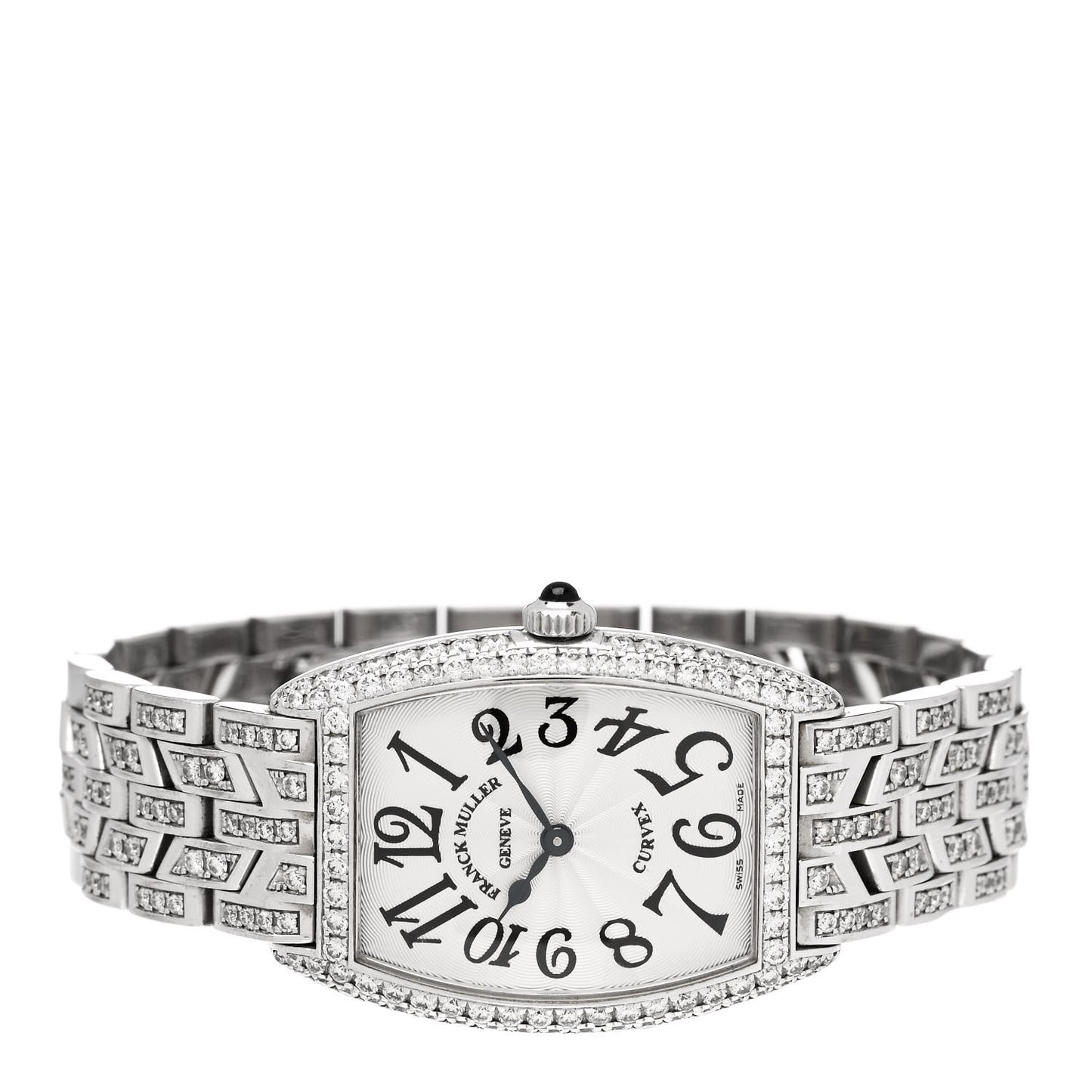 18K White Gold Diamond 25mm Cintree Curvex Quartz Watch 1752QZD