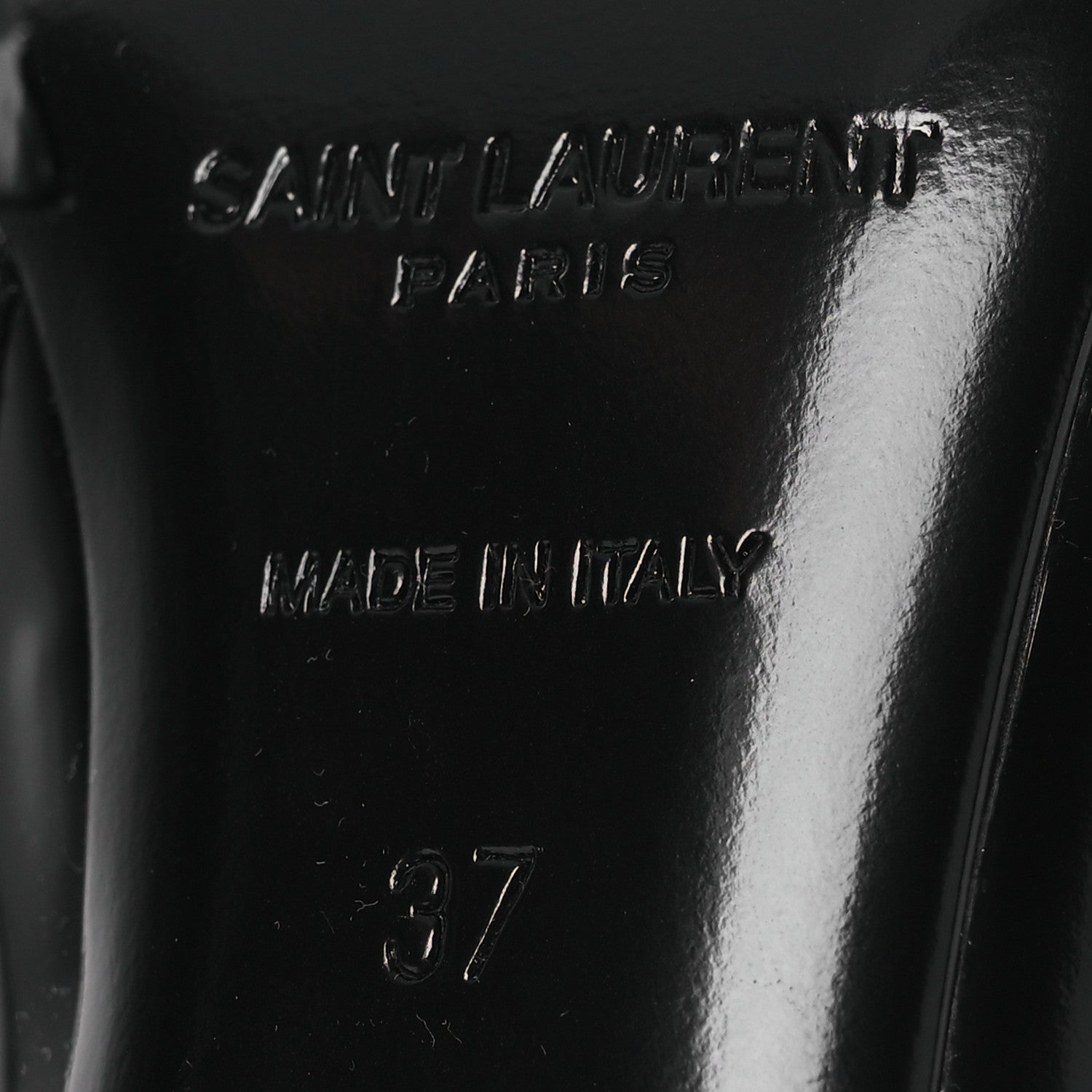 Saint Laurent Glazed Calfskin Opyum Ankle Boots 37 Black 15 of 22