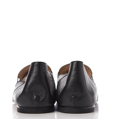 Hermes Supple Goatskin Womens Time Loafers 41 Black 6 of 9