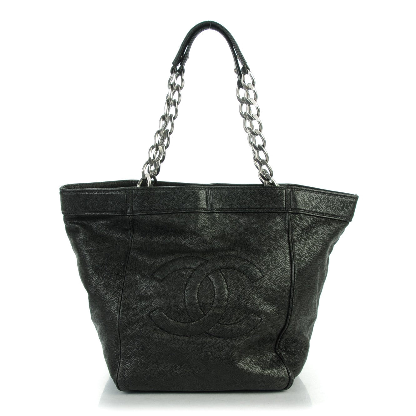 Chanel Distressed Caviar Outdoor Ligne Tote Black 1 of 6
