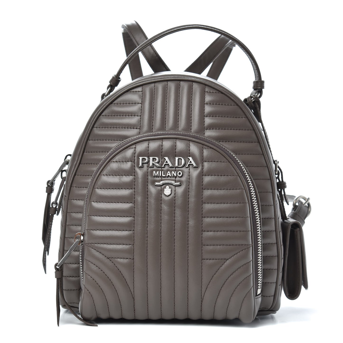 Soft Calfskin Impunture Diagramme Day Backpack Bambu