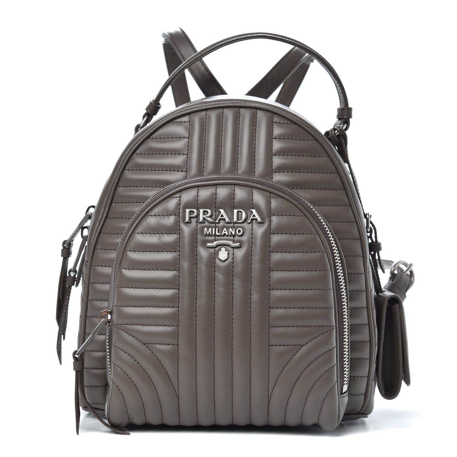 Prada Soft Calfskin Impunture Diagramme Day Backpack Bambu 1 of 7