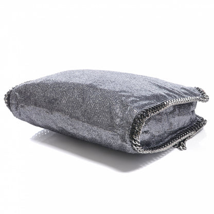 Stella McCartney Metallic Linen Falabella Silver 4 of 9