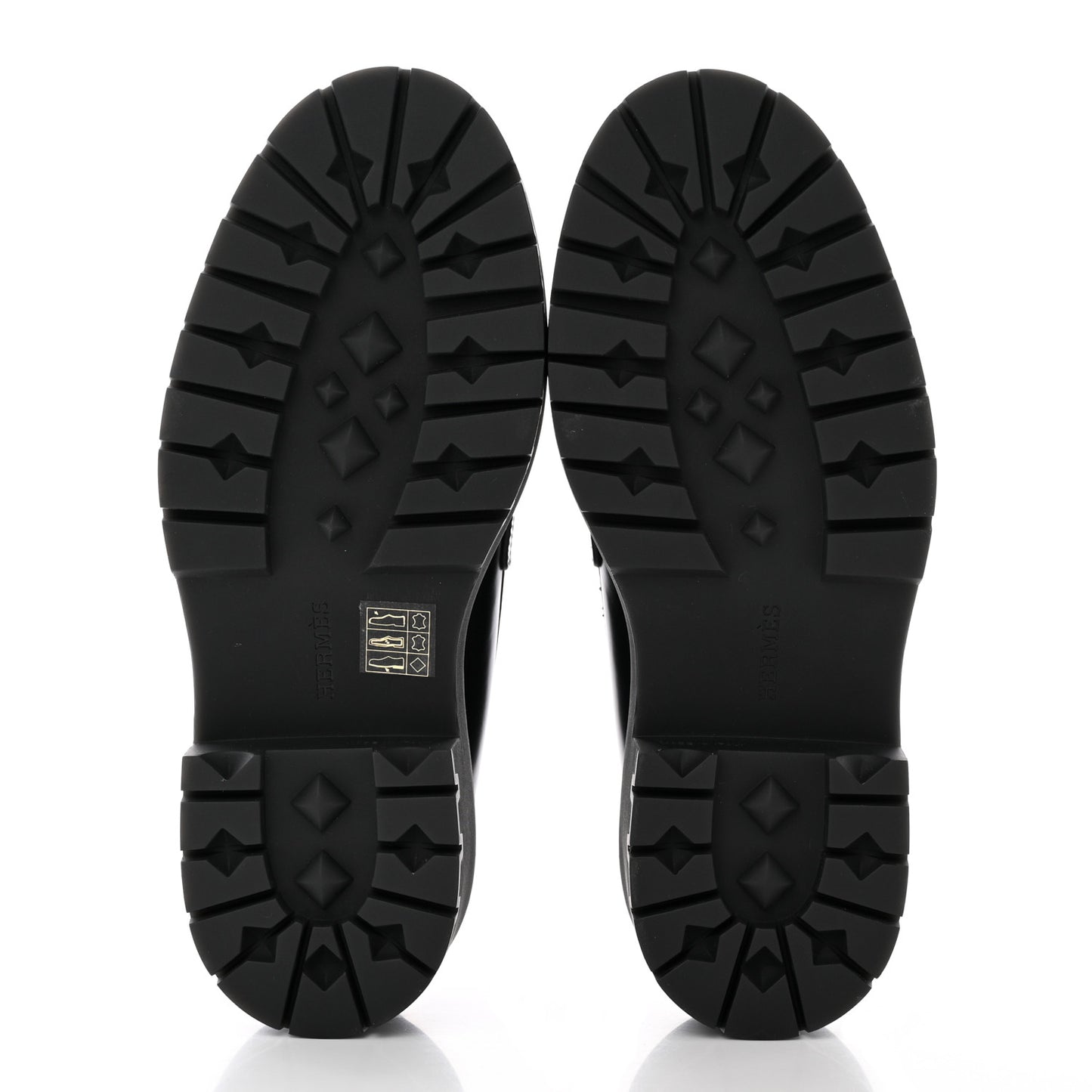 Glazed Calfskin Womens Hitch Loafers 35 Black