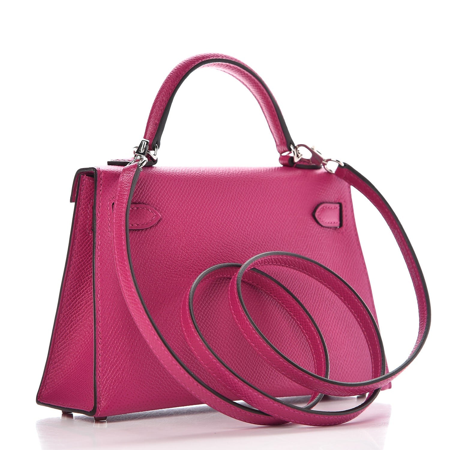 Hermes Epsom Mini Kelly Sellier 20 Rose Pourpre 3 of 23