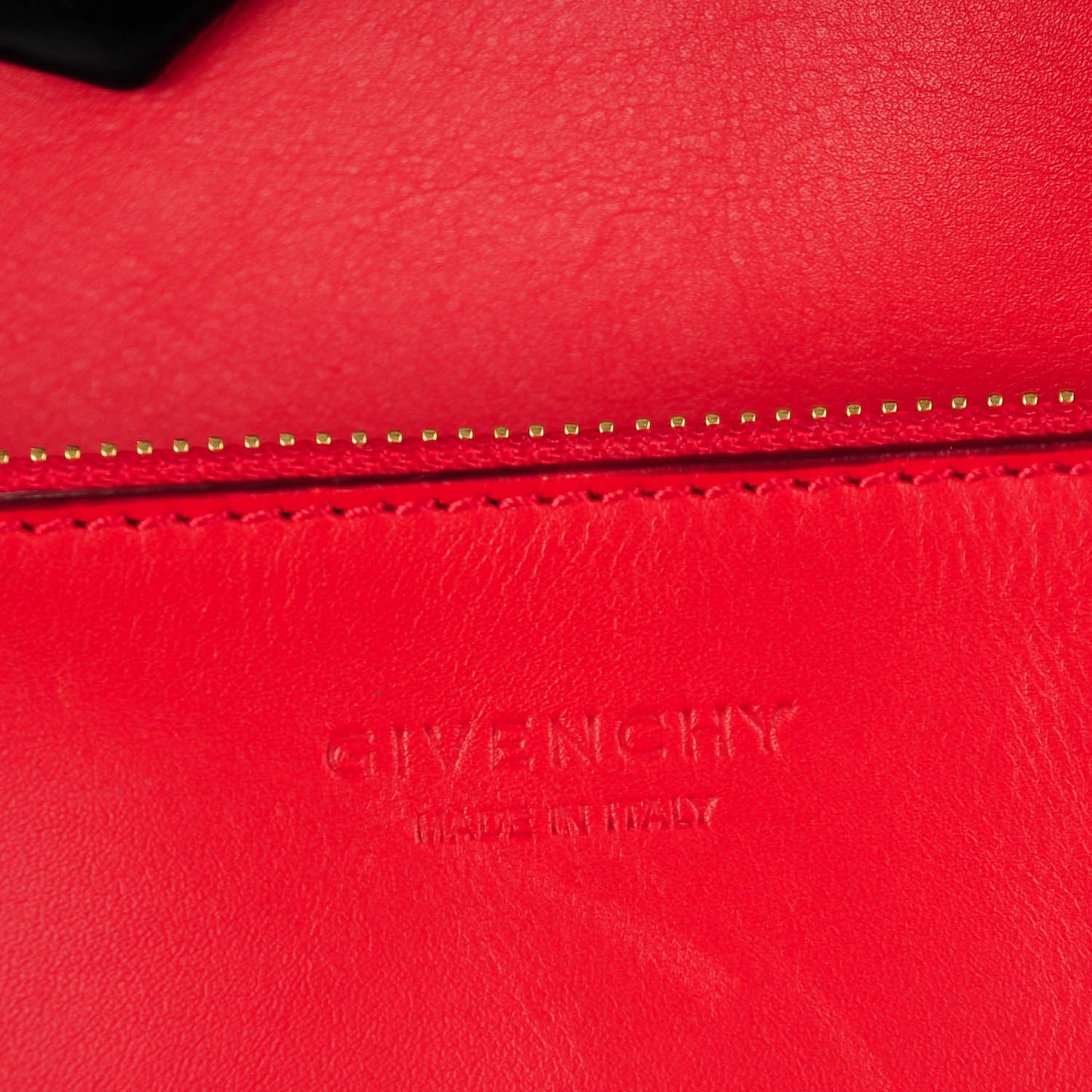 Calfskin Large Antigona Tote Red Black
