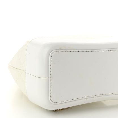 Chanel Aged Calfskin Quilted Small Gabrielle Backpack White 9 of 13