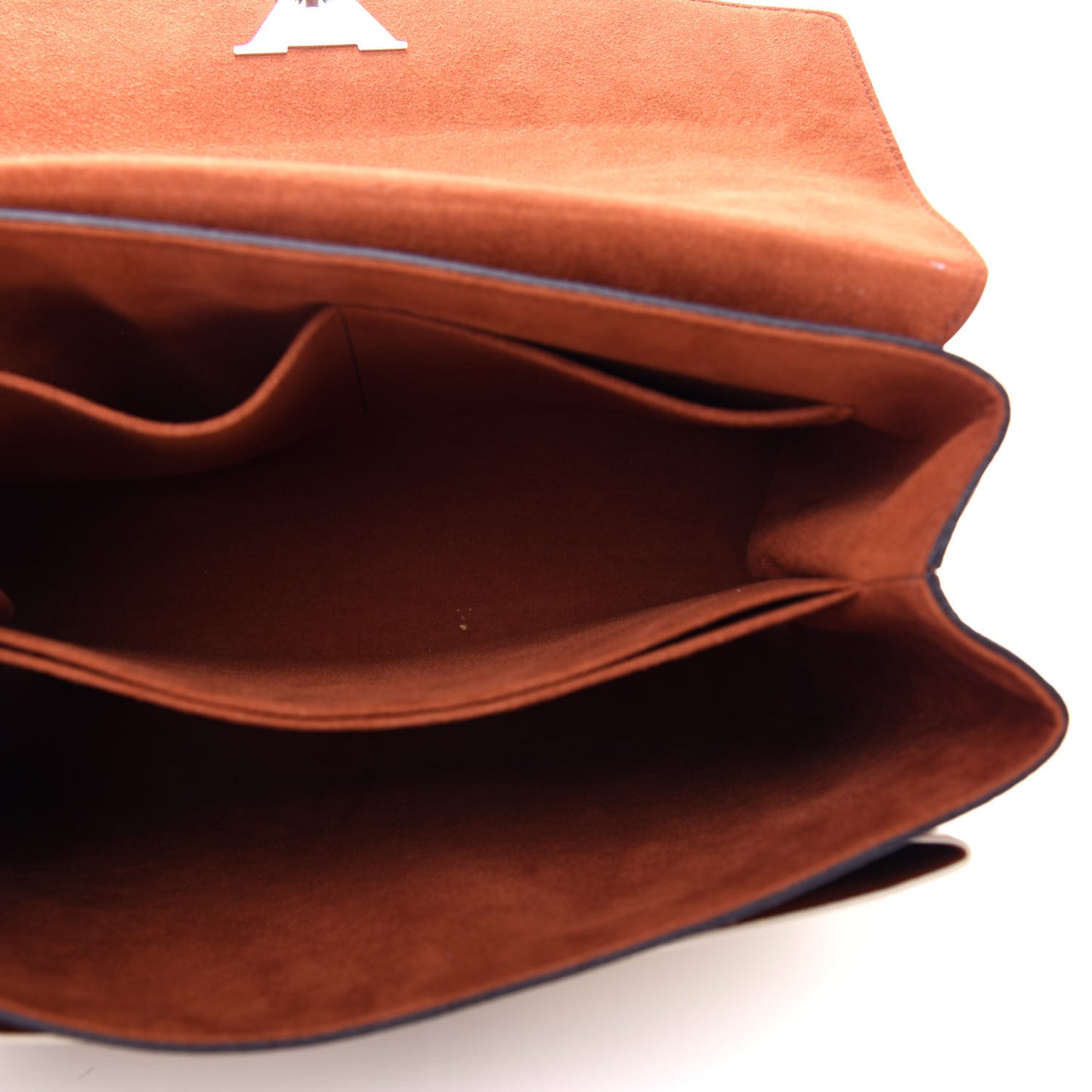 Soft Calfskin My Lockme Top Handle Creme Black