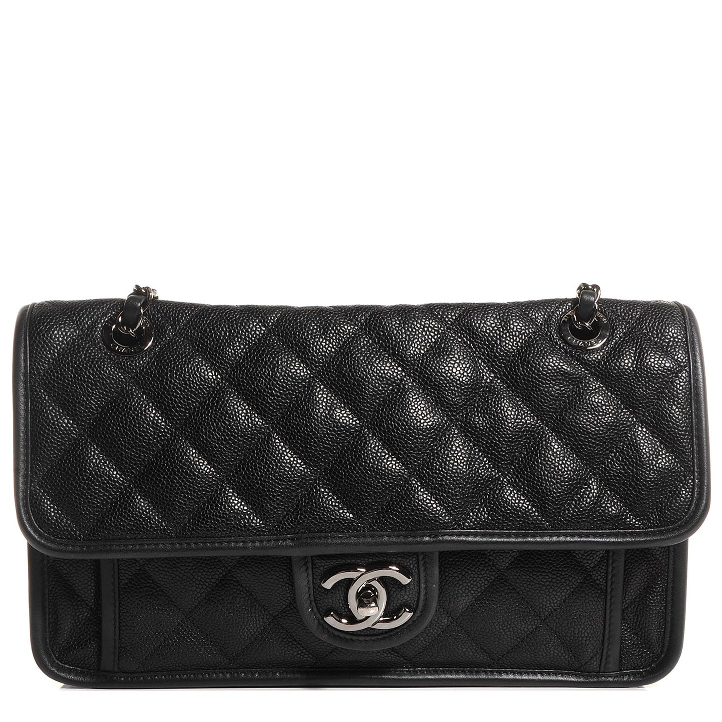 Caviar French Riviera Large Flap Black