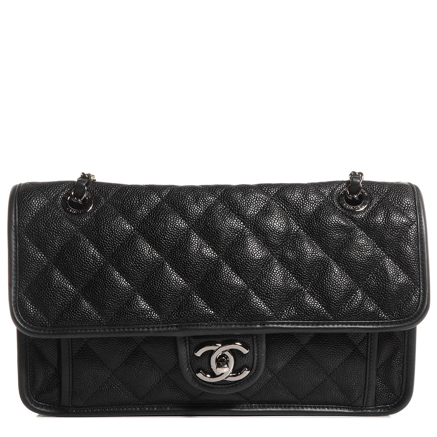 Chanel Caviar French Riviera Large Flap Black 1 of 10